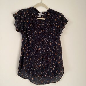 Navy Blue Blouse